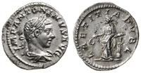 denar 218-222, Rzym, Aw: Głowa cesarza w wieńcu 