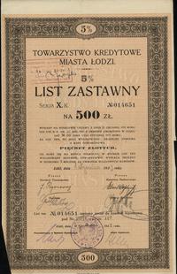 5 % listu zastawnego na 500 złotych 1.01.1933, Ł