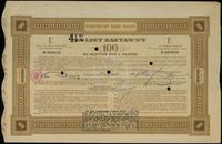 Polska, 4 1/2 % list zastawny na 100 złotych w złocie, 18.04.1929