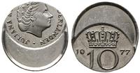 destrukt monety 10 centów 1977, Utrecht, pięknie