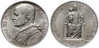 10 lirów 1936, srebro, pięknie zachowane, Berman