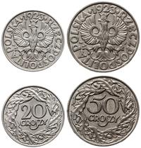 zestaw: 50 groszy i 20 groszy 1923, Warszawa, ra