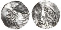denar 1002-1024, Aw: Głowa władcy w prawo, w kor
