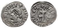 denar ok. 1358-1371, Aw: Głowa Saracena w lewo i