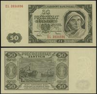 50 złotych 1.07.1948, seria EL, numeracja 393409