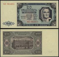 20 złotych 1.07.1948, seria KE, numeracja 781465