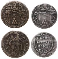 lot 2 monet, grosz (Rzym) oraz quattrino (Gubbio