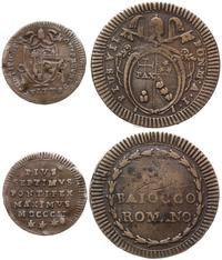 zestaw 2 monet, Rzym, 1 baiocco (bez daty) oraz 