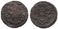 denar 1593, Gdańsk, rzadka moneta; polakierowana