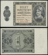 1 złoty 1.10.1938, seria IL, numeracja 8697566, 