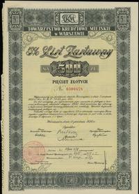 5% list zastawny na 500 złotych 15.12.1936, Wars
