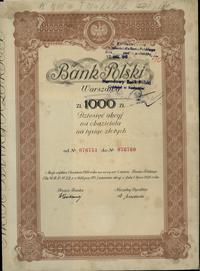 10 akcji po 100 złotych 1.04.1934, numeracja 076