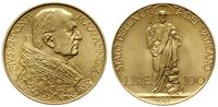 100 lirów 1931, Rzym, złoto próby '900', 8.81 g,