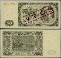 50 złotych 1.07.1948, na stronie głównej czerwon