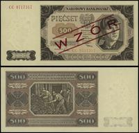 500 złotych 1.07.1948, na stronie głównej czerwo