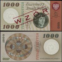 1.000 złotych 29.10.1965, czerwony ukośny nadruk