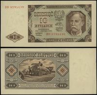 10 złotych 1.07.1948, seria BD, numeracja 879513