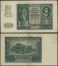 50 złotych 1.03.1940, seria D, numeracja 3795773