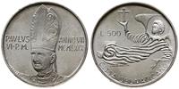 500 lirów 1969, Rzym, srebro, wyśmienite, Berman