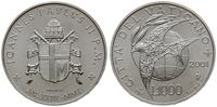 1.000 lirów 2001, Rzym, srebro, piękne, KM Y 338