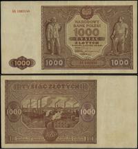 1.000 złotych 15.01.1946, seria AA, numeracja 19