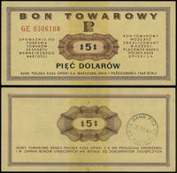 Polska, bon na 5 dolarów, 1.10.1969