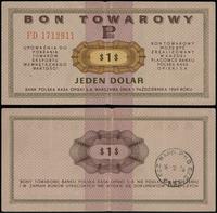 bon na 1 dolar 1.10.1969, seria FD, numeracja 17
