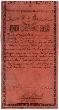 100 złotych polskich 8.06.1794, seria B, banknot