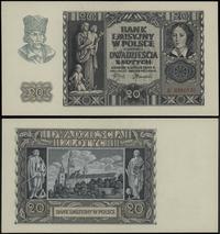 20 złotych 1.03.1940, seria K, numeracja 8860135