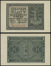 1 złoty 1.08.1941, seria BD, numeracja 4551436, 