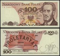 100 złotych 1.12.1988, seria TB, numeracja 54960