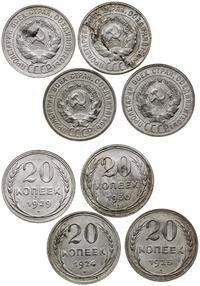 Rosja, zestaw: 4 x 20 kopiejek, 1924, 1925, 1929, 1930
