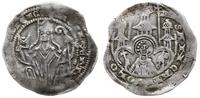 denar 1261-1274, Aw: Postać siedzącego arcybisku