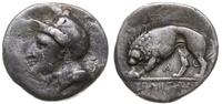 didrachma IV w. pne, Aw: Głowa Ateny w hełmie at