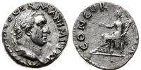 denar 69, Rzym, Aw: Głowa cesarza w wieńcu lauro