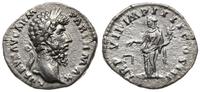 denar 166-167, Rzym, Aw: Głowa cesarza w wieńcu 