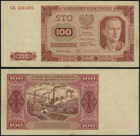 100 złotych 1.07.1948, seria GK, numeracja 52818