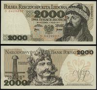 2.000 złotych 1.05.1977, seria D, numeracja 0429