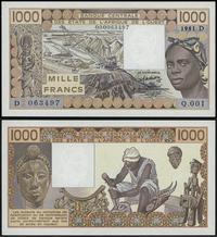 1.000 franków 1981 , seria Q.001 / D, numeracja 