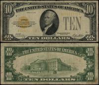10 dolarów 1928, seria A55861271A, żółta pieczęć