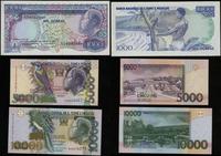 zestaw 3 banknotów:, 1.000 dobras 4.1.1989, 5.00