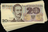 zestaw 37 banknotów o nominale 20 złotych 1.06.1