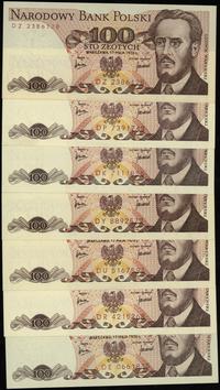 Polska, zestaw 7 banknotów o nominale 100 złotych, 17.05.1976