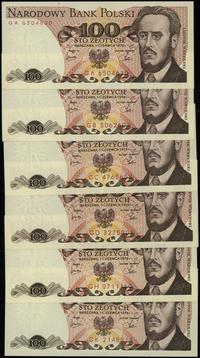 Polska, zestaw 15 banknotów o nominale 100 złotych, 1.06.1979
