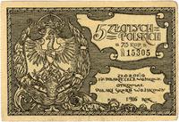 5 złotych polskich =75 kopiejek 1916, na polskie