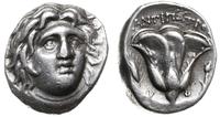 didrachma ok 304-189 pne, Aw: Głowa Heliosa trzy
