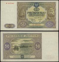50 złotych 15.05.1946, seria D, numeracja 519746