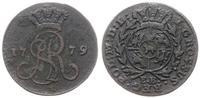 grosz 1779 EB, Warszawa, zabrudzenia na monecie,