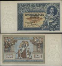 20 złotych 20.06.1931, seria AS, numeracja 37997