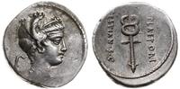 denar 69 pne, Rzym, Aw: Głowa kobiety w prawo, z